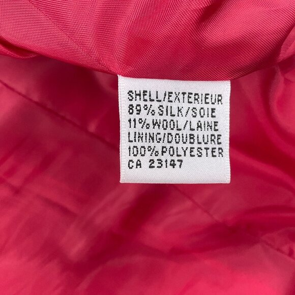 Talbots Jacket Women 8/36 Red‎ Silk Wool Lined Classic Career Suit Shacket - Picture 5 of 11